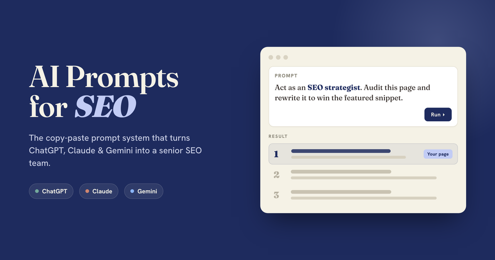 ChatGPT & AI Prompts For SEO